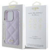 Guess Quilted Puffed Metal Logo Back Cover Hülle für Apple iPhone 16 Pro Max - Lila 6