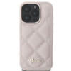 Guess Quilted Puffed Metal Logo Back Cover Hülle für Apple iPhone 16 Pro - Rosa 1