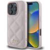 Guess Quilted Puffed Metal Logo Back Cover Hülle für Apple iPhone 16 Pro - Rosa 0