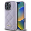 Guess Quilted Puffed Metal Logo Back Cover Hülle für Apple iPhone 16 Pro - Lila 0