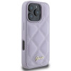 Guess Quilted Puffed Metal Logo Back Cover Hülle für Apple iPhone 16 Pro - Lila 3