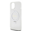 Guess Ring Stand Script Glitter Back Cover Hülle mit MagSafe für Apple iPhone 15 - Transparent 4