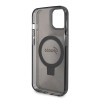 Guess Ring Stand Script Glitter Back Cover Hülle mit MagSafe für Apple iPhone 15 Plus - Schwarz 5
