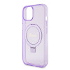 Guess Ring Stand Script Glitter Back Cover Hülle mit MagSafe für Apple iPhone 15 Plus - Lila 4