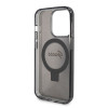 Guess Ring Stand Script Glitter Back Cover Hülle mit MagSafe für Apple iPhone 15 Pro Max - Schwarz 5