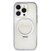 Guess Ring Stand Script Glitter Back Cover Hülle mit MagSafe für Apple iPhone 15 Pro Max - Transparent 1