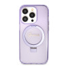Guess Ring Stand Script Glitter Back Cover Hülle mit MagSafe für Apple iPhone 15 Pro Max - Lila 2