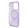 Guess Ring Stand Script Glitter Back Cover Hülle mit MagSafe für Apple iPhone 15 Pro Max - Lila 5