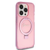Guess Ring Stand Script Glitter Back Cover Hülle mit MagSafe für Apple iPhone 15 Pro - Rosa 3