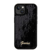 Guess Sequin Script Metal Back Cover Hülle für Apple iPhone 15 - Schwarz 1
