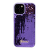 Guess Sequin Script Metal Back Cover Hülle für Apple iPhone 15 - Lila 1