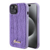 Guess Sequin Script Metal Back Cover Hülle für Apple iPhone 15 - Lila 0