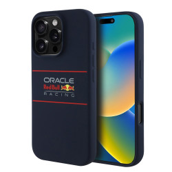 Red Bull Racing Silikon Oversize Horizontal Logo Back Cover Hülle mit MagSafe für Apple iPhone 16 Pro Max - Dunkelblau