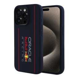 Red Bull Racing Silikon Oversize Vertical Logo Back Cover Hülle mit MagSafe für Apple iPhone 15 Pro - Dunkelblau