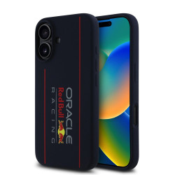 Red Bull Racing Silikon Oversize Vertical Logo Back Cover Hülle mit MagSafe für Apple iPhone 16 - Dunkelblau