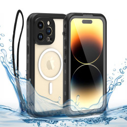 Shellbox Wasserdichte IP68 Hülle mit MagSafe für Apple iPhone 14 Pro - Schwarz