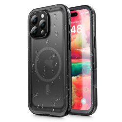 Shellbox Wasserdichte IP68 Hülle mit MagSafe für Apple iPhone 16 Pro - Schwarz