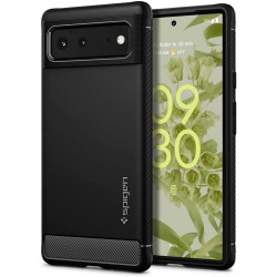 Spigen Rugged Armor Back Cover Hülle für Google Pixel 6 - Schwarz