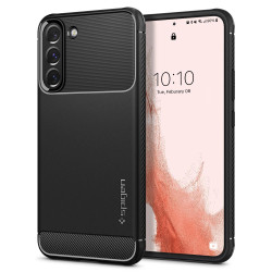 Spigen Rugged Armor Back Cover Hülle für Samsung Galaxy S22 - Schwarz