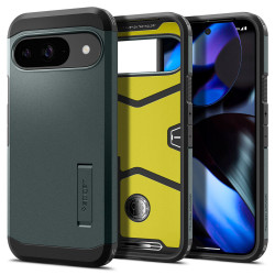 Spigen Tough Armor Back Cover Hülle für Google Pixel 9 / 9 Pro - Dunkelgrün