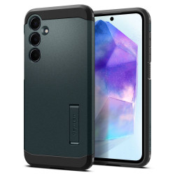 Spigen Tough Armor Back Cover Hülle für Samsung Galaxy A55 - Dunkelgrün