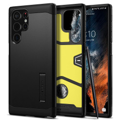 Spigen Tough Armor Back Cover Hülle für Samsung Galaxy S22 Ultra - Schwarz