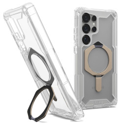 UAG Plasma XTE Kickstand Back Cover Hülle mit MagSafe für Samsung Galaxy S25 Ultra - Transparent/Titan