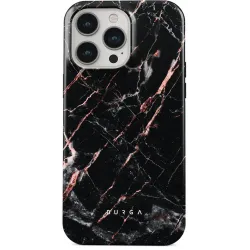 Burga Tough Back Cover Hülle für Apple iPhone 15 Pro - Rose Gold Marble
