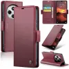 CASEME Litchi Texture Book Wallet Klapphülle für Xiaomi Redmi 14C / Xiaomi Poco C75 - Rot