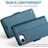 CASEME Litchi Texture Book Wallet Klapphülle für Apple iPhone 17e/16e - Blau 11