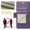 CASEME Litchi Texture Book Wallet Klapphülle für Google Pixel 9a - Lila 12