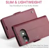CASEME Litchi Texture Book Wallet Klapphülle für Google Pixel 9a - Rot 3