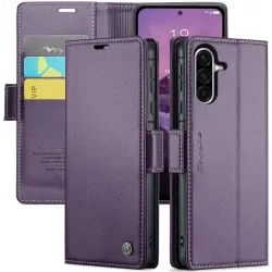 CASEME Litchi Texture Book Wallet Klapphülle für Samsung Galaxy A36 - Lila