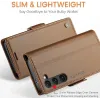 CASEME Litchi Texture Book Wallet Klapphülle für Samsung Galaxy S25 - Braun 10