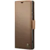 CASEME Litchi Texture Book Wallet Klapphülle für Samsung Galaxy S25 Ultra - Braun 5