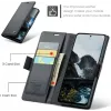 CASEME Litchi Texture Book Wallet Klapphülle für Oppo Reno13 F 4G/5G / Reno13 FS 5G - Schwarz 2