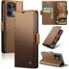 CASEME Litchi Texture Book Wallet Klapphülle für Oppo Reno13 Pro - Braun