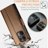 CASEME Litchi Texture Book Wallet Klapphülle für Oppo Reno13 Pro - Braun 5