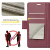 CASEME Litchi Texture Book Wallet Klapphülle für Oppo Reno13 Pro - Rot 3