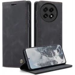 CASEME Retro Texture Book Wallet Klapphülle für OnePlus 13 - Schwarz