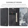 CASEME Retro Texture Book Wallet Klapphülle für OnePlus 13 - Schwarz 8