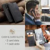 CASEME Retro Texture Book Wallet Klapphülle für OnePlus 13 - Schwarz 9
