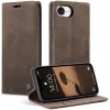 CASEME Retro Texture Book Wallet Klapphülle für Apple iPhone 17e/16e - Dunkelbraun