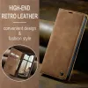 CASEME Retro Texture Book Wallet Klapphülle für Apple iPhone 17e/16e - Hellbraun 8