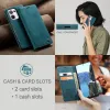 CASEME Retro Texture Book Wallet Klapphülle für Oppo Reno13 - Blau 4
