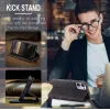 CASEME Retro Texture Book Wallet Klapphülle für Oppo Reno13 F 4G/5G / Reno13 FS 5G - Schwarz 4