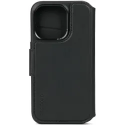 Decoded Echtleder 2-in-1 Book Wallet Klapphülle für Apple iPhone 15 Pro - Schwarz