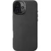 Decoded Echtleder Back Cover Hülle für Apple iPhone 16 Plus - Schwarz