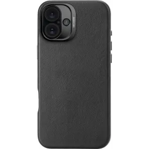 Decoded Echtleder Back Cover Hülle für Apple iPhone 16 Plus - Schwarz