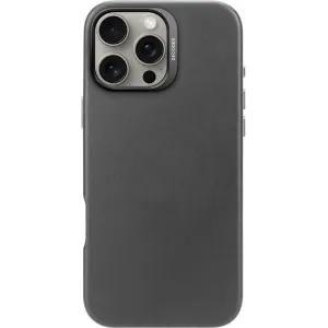 Decoded Echtleder Back Cover Hülle für Apple iPhone 16 Pro Max - Schwarz
